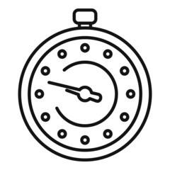 Obraz premium Sport stopwatch icon outline vector. Stop timer