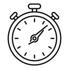 Quick stopwatch icon outline vector. Stop watch