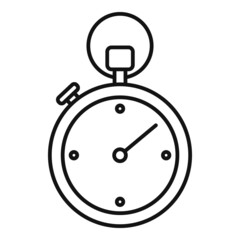 Stopwatch interval icon outline vector. Stop clock