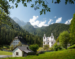 Pilgrimage church Maria Kirchental in the Loferer Steinberge