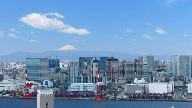 富士山と東京　タイムラプス　2月　