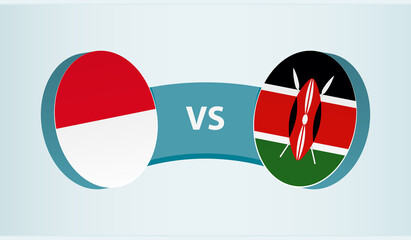 Monaco versus Kenya, team sports competition concept.
