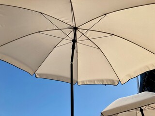 beach umbrella by the pool