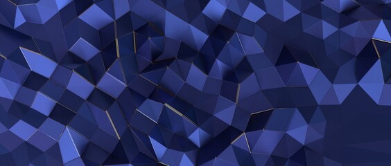 Obraz premium Modern abstract blue transparent crystal pattern background template