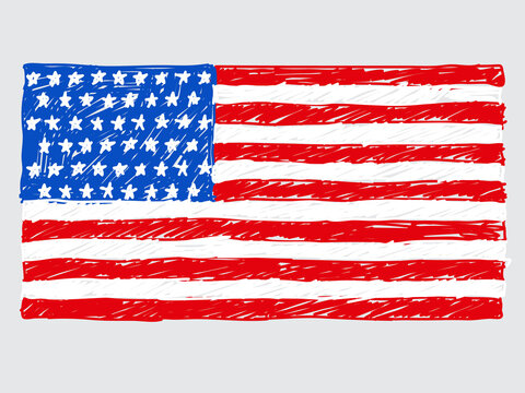 United States flag sketch