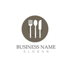 fork and spoon icon vector template