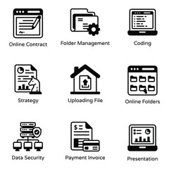 Solid Icons of Data Management 

