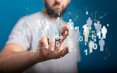 conference Digital Network and data concept