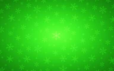 雪の結晶の背景　緑
　ベクター素材	