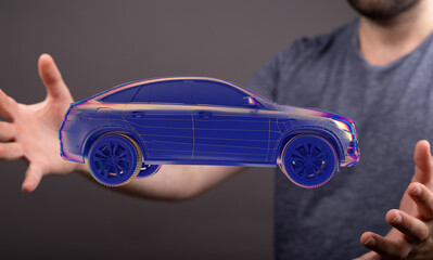 Energy car concept. Vehicle EV charge battery electric