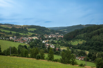 Fototapeta na wymiar view of the village in the mountains of region