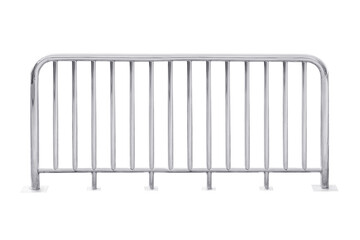 Stainless steel railing isolated on white background