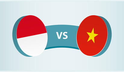 Monaco versus Vietnam, team sports competition concept.