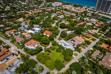 Aerial Drone of Lake Boca Raton Florida 