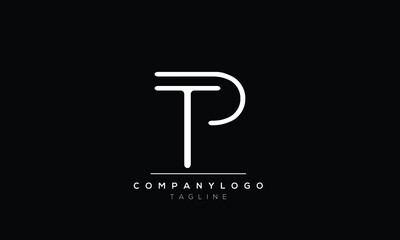 Abstract Letter Initial TP PT Vector Logo Design Template