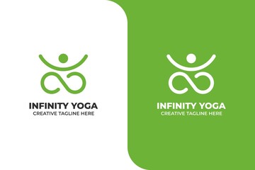 Yoga Meditation Monoline Logo - obrazy, fototapety, plakaty