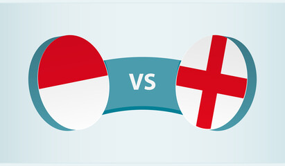 Monaco versus England, team sports competition concept.