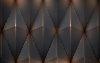 Abstract 3d diamond geometric polygon luxury background. Vector illustration