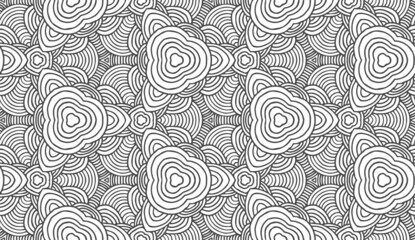 Retro abstract seamless vector pattern on white backdrop. Vector stripe pattern decorative print concept. Floral seamless abstract art background vector.