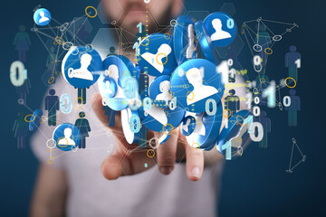 conference Digital Network and data concept