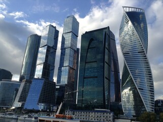 Naklejka premium building, This picture will look good in your interior, skyscraper, Моscow city