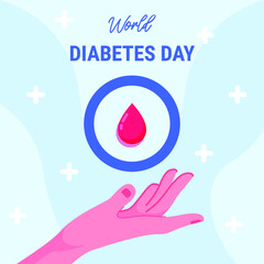 Flat design world diabetes day