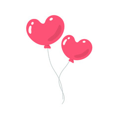 Fototapeta na wymiar Balloon vector. colorful balloons tied with string for kids birthday party