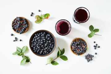 Aronia berries and juice