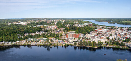 Fototapeta na wymiar Aerial View of Shawinigan from La Cite de l'Energie