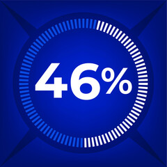 46 percent count on dark blue background
