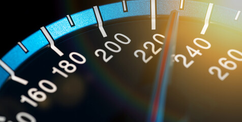 Detail of needle of odometer or speedometer of a car 14