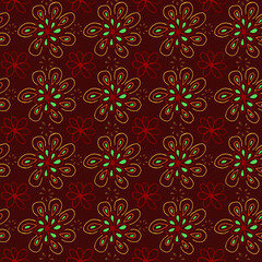 Vector simple pattern flowers. For printing on fabric.