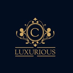 Luxury Logo template in vector for Restaurant, Royalty, Boutique, Cafe, Hotel, Heraldic, Jewelry, Fashion and other vector illustrations