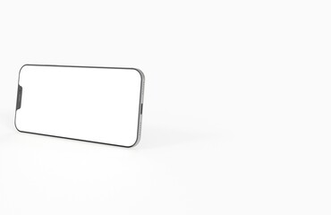 smartphone  With Blank Screen in 3d