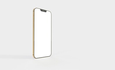 smartphone  With Blank Screen in 3d