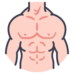 body male muscle icon