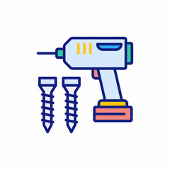 Drill icon in vector. Logotype