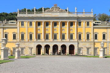Fototapeta na wymiar Palazzo storico di Como, Italia, Historical building of Como, Italy 