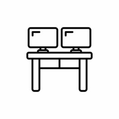 Multiple Monitors icon in vector. Logotype