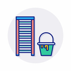 Ladder icon in vector. Logotype