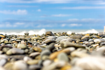Abstract background of a sea of waves sand stones.