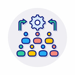 Project Organization icon in vector. Logotype