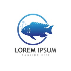 Fish logo template