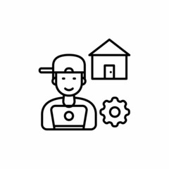 Freelancer Man icon in vector. Logotype