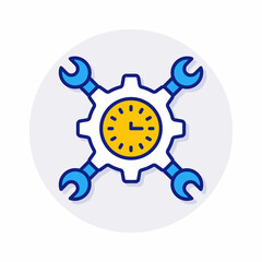 Time Management Tools icon in vector. Logotype