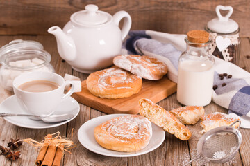 Sweet pastry swirls.