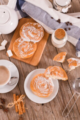 Sweet pastry swirls.