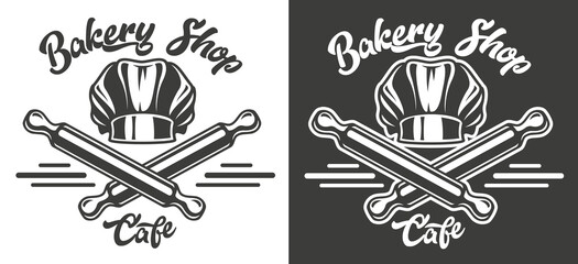 Vector emblem on the theme of bakery and home cafe.