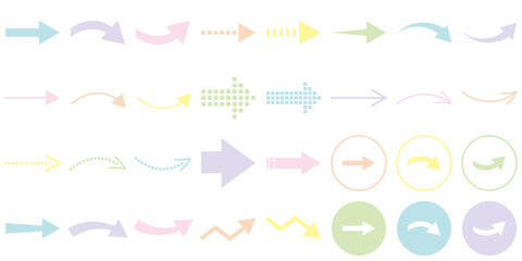 矢印　カラフル　セット