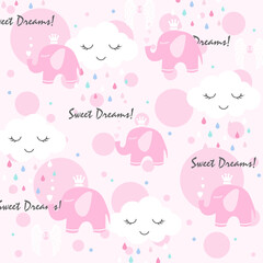 Pattern suitable for girls.Perfect for textile, wallpaper or print design.
